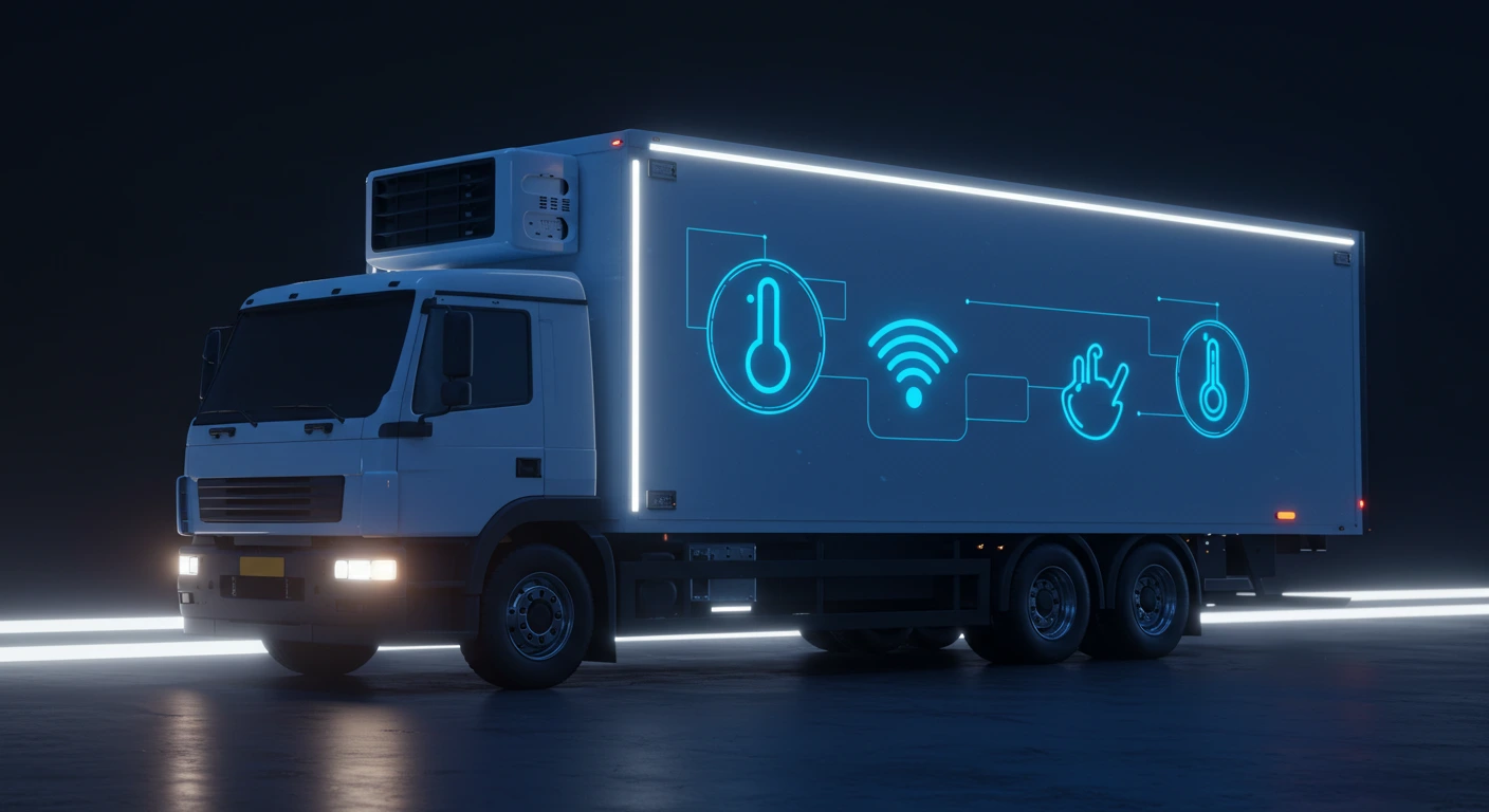 Caminhão preto em ângulo diferente